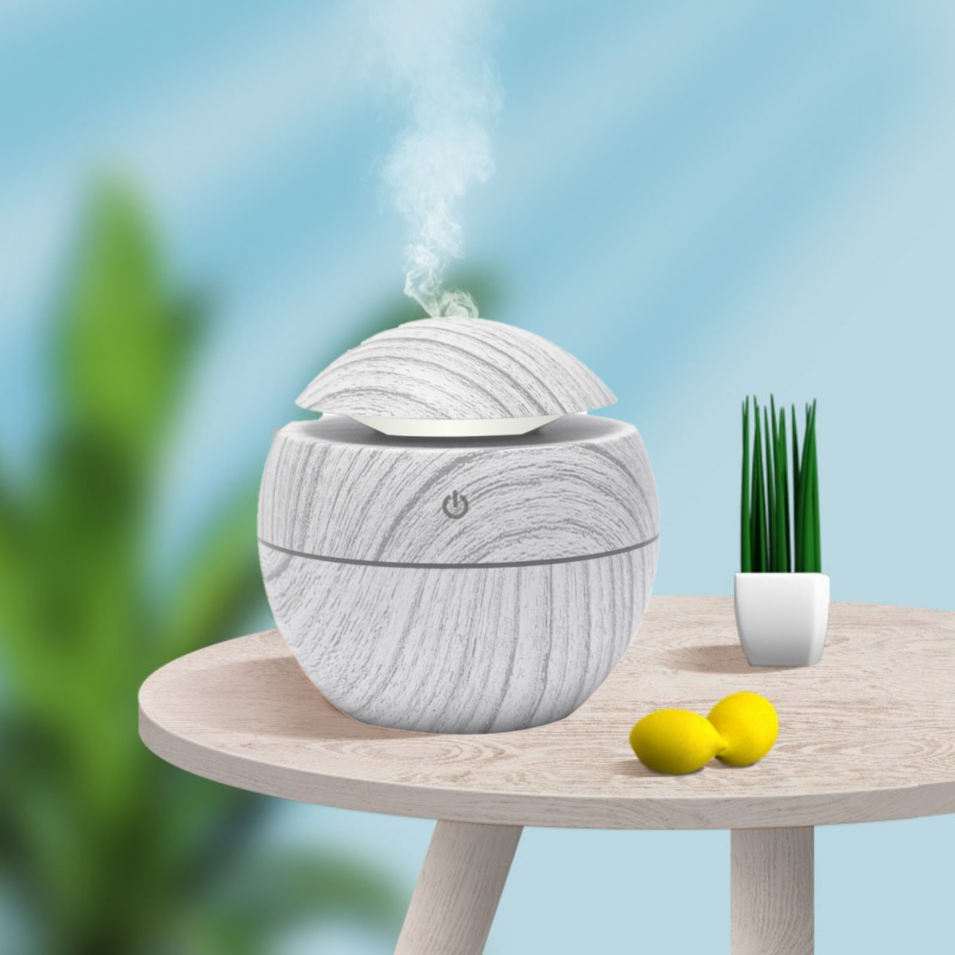     MOLOO-Aroma-Difusser-Grijs-Luchtbevochtiger-luchtverfrisser-Aroma-therapie-LED-USB