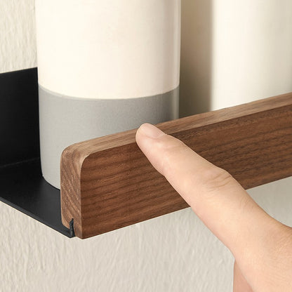 MOLOO-Doucherek-Hout-Zonder-Boren-40cm-Zwart-Doucherekje-Wand