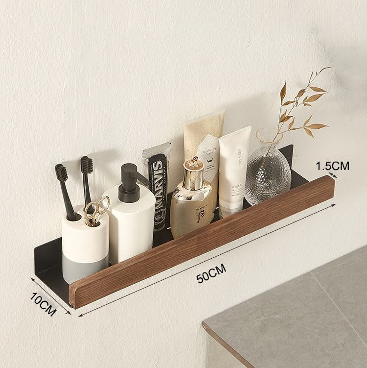 MOLOO-Doucherek-Hout-Zonder-Boren-50cm-Zwart-Doucherekje-Wand