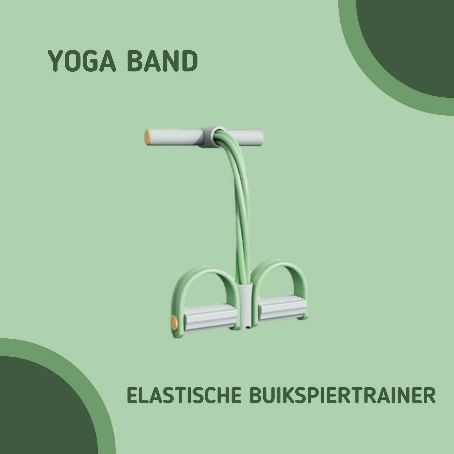 MOLOO-Elastische-Buikspiertrainers-Groen-Grijs-Yoga-Band-Ab-Trainer
