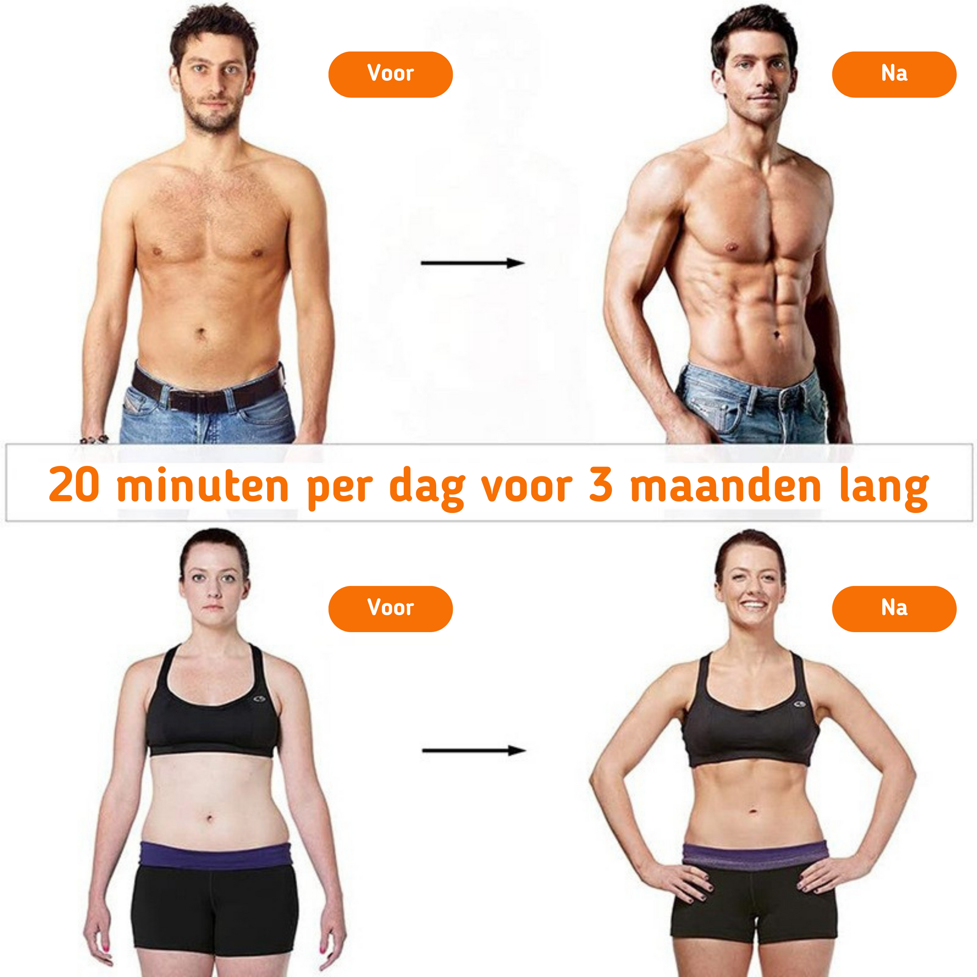 MOLOO-Elektrische-Buikspieren-Trainer-Oranje-Sixpack-Buiktrainer-Afvallen