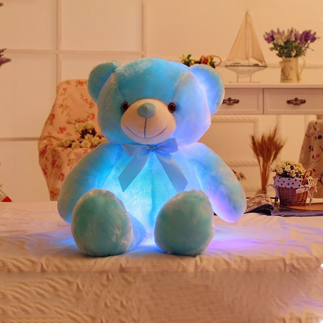 MOLOO-Grote-Knuffelbeer-Lichtgevend-Blauw-LED-Knuffelbeer-Hart-32cm