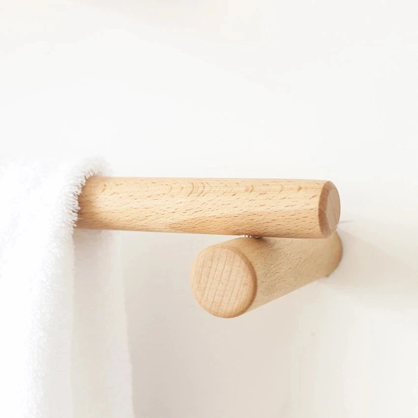 MOLOO-Handdoekrek-Hout-Handdoekhouder-Handdoekstang-30cm-Badkamer-Handdoekenrek