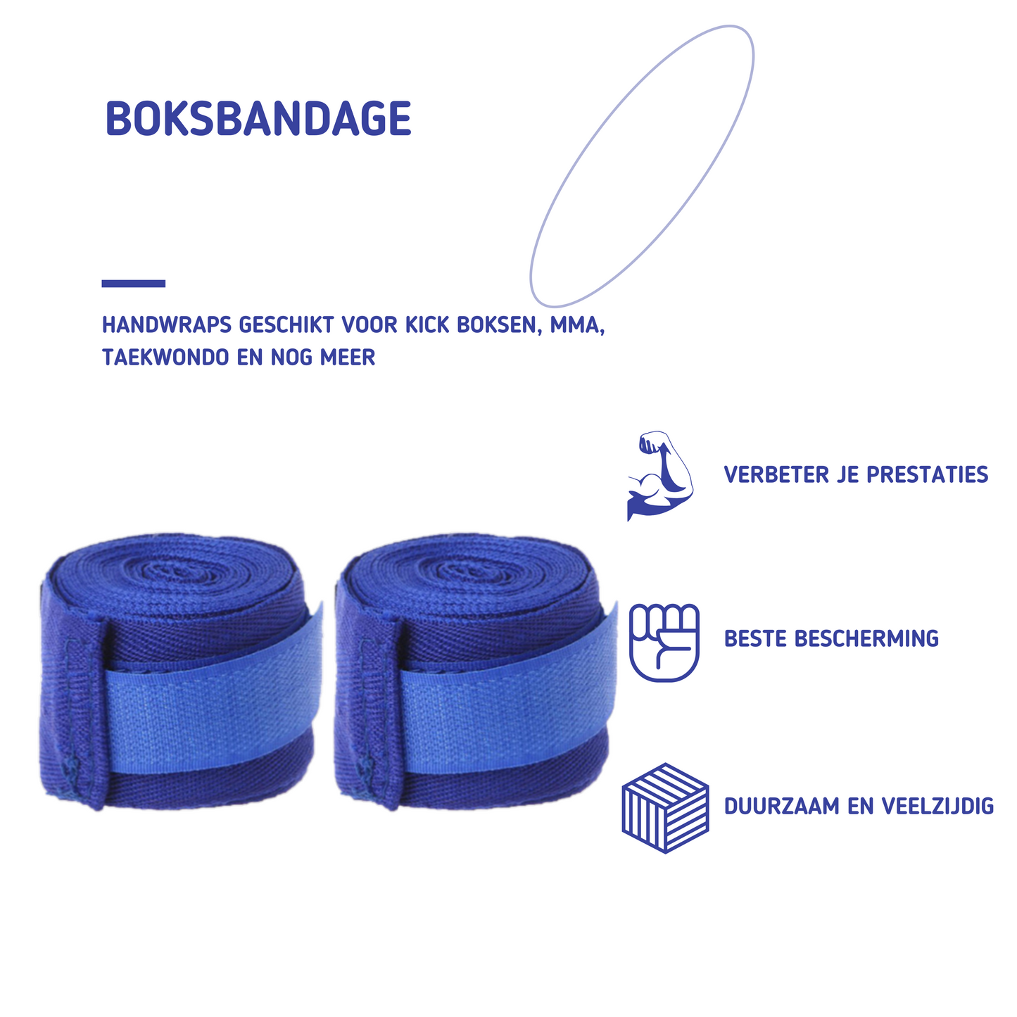     MOLOO-Kick-Boksen-Bandage-Blauw-MMA-Taekwondo-Hand-handschoenen-Wraps-Bokspads