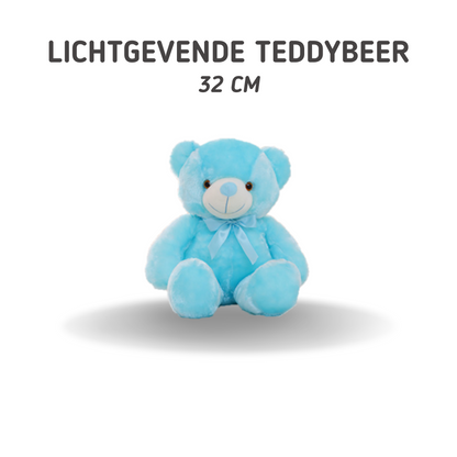 MOLOO-Lichtgevend-Knuffel-Blauw-LED-Knuffelbeer-Hart-32cm-Grote