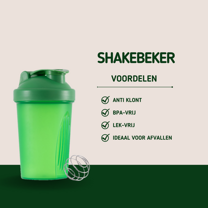 MOLOO-Shakebeker-Groen-Proteine-Beker-Waterfles-Drinkfles-Sportbeker-400ml