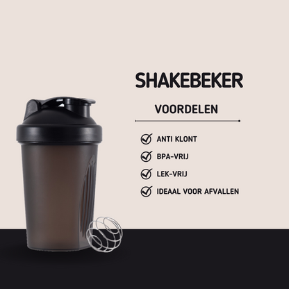 MOLOO-Shakebeker-Zwart-Proteine-Beker-Waterfles-Drinkfles-Sportbeker-400ml