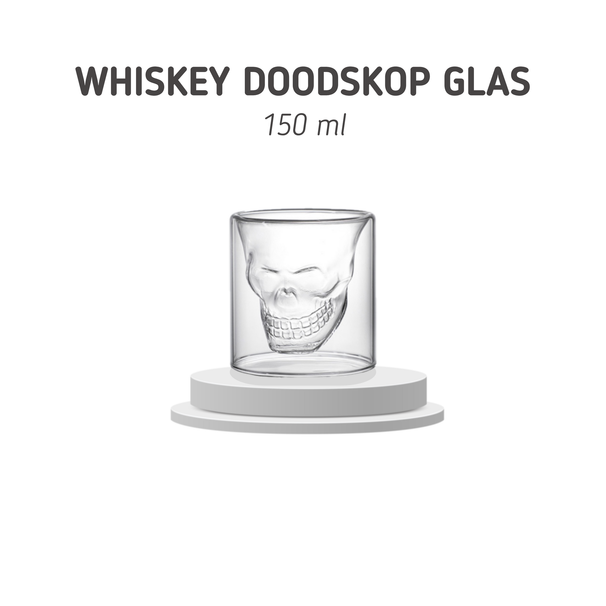 MOLOO-Whiskey-Glas-Skull-Shot-Borrelglaasjes-Shotglas-Schedel-Glas-Doodskop-150ml