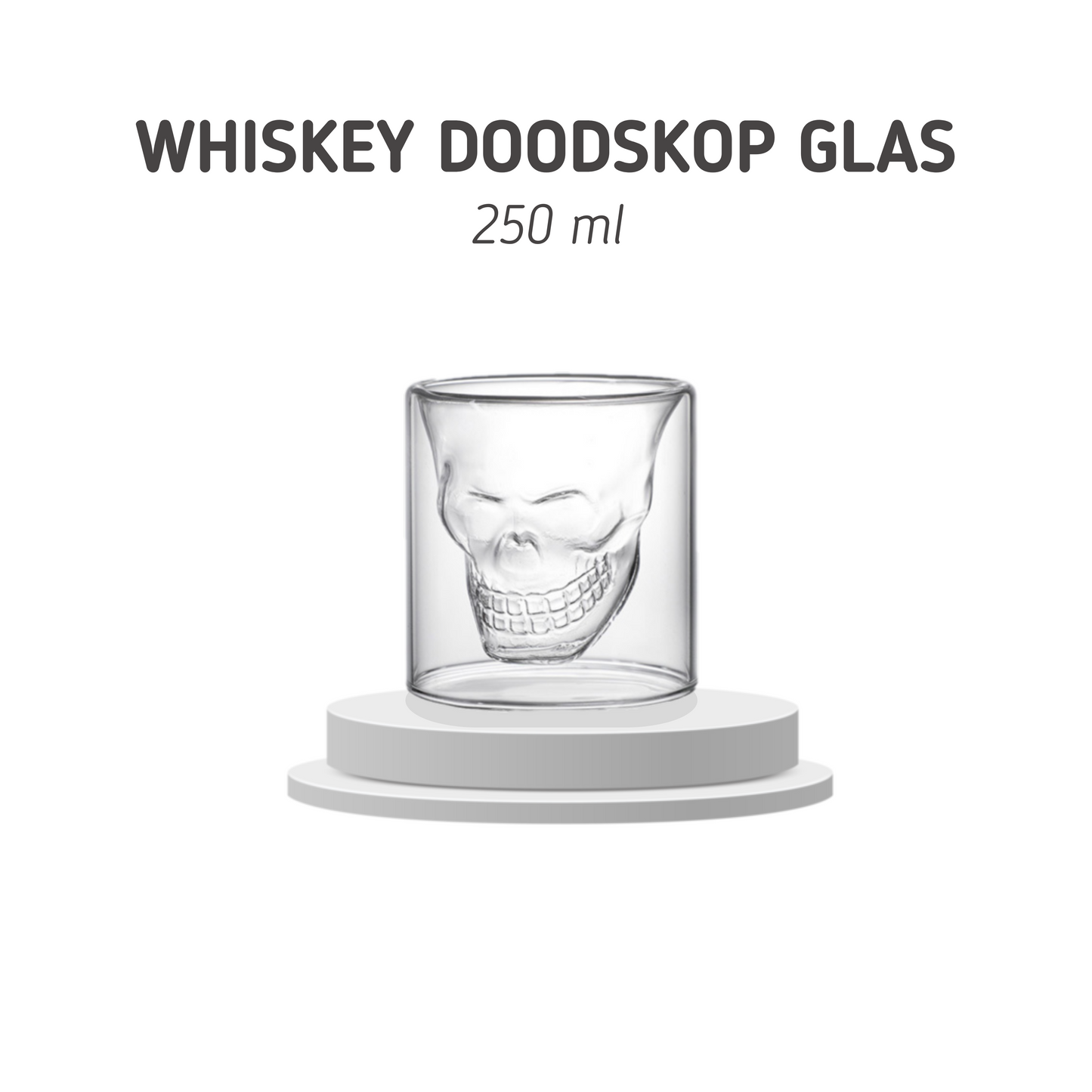 MOLOO-Whiskey-Glas-Skull-Shot-Borrelglaasjes-Shotglas-Schedel-Glas-Doodskop-250ml