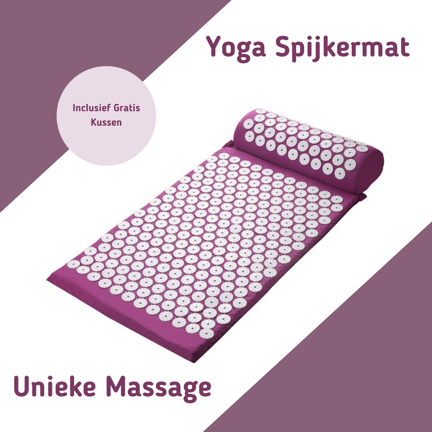 MOLOO-Yoga-Spijkermat-Met-Kussen-Paars-Acupressuur-Mat-Meditatie-Spijkerbed-Massage