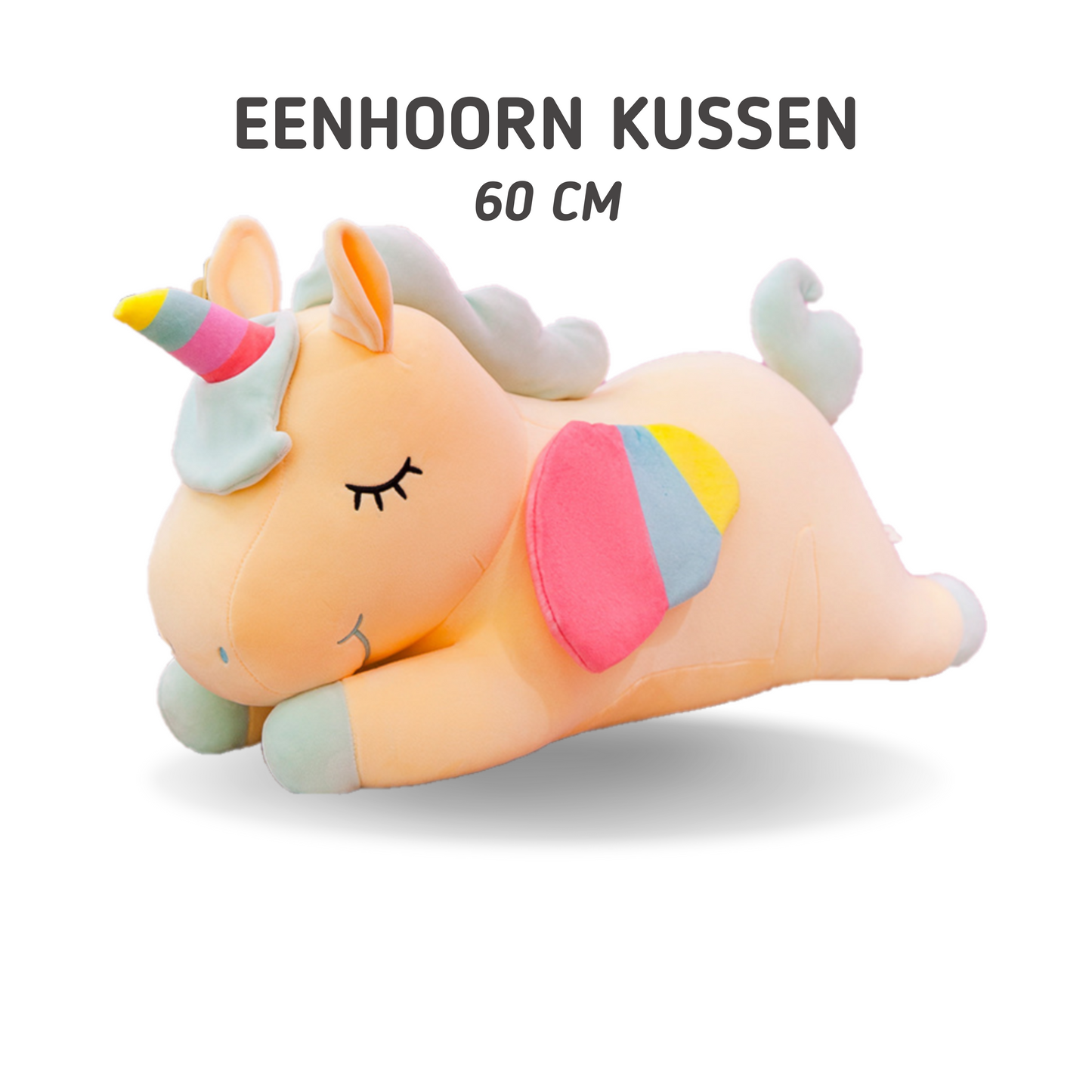 Unicorn-knuffel-geel